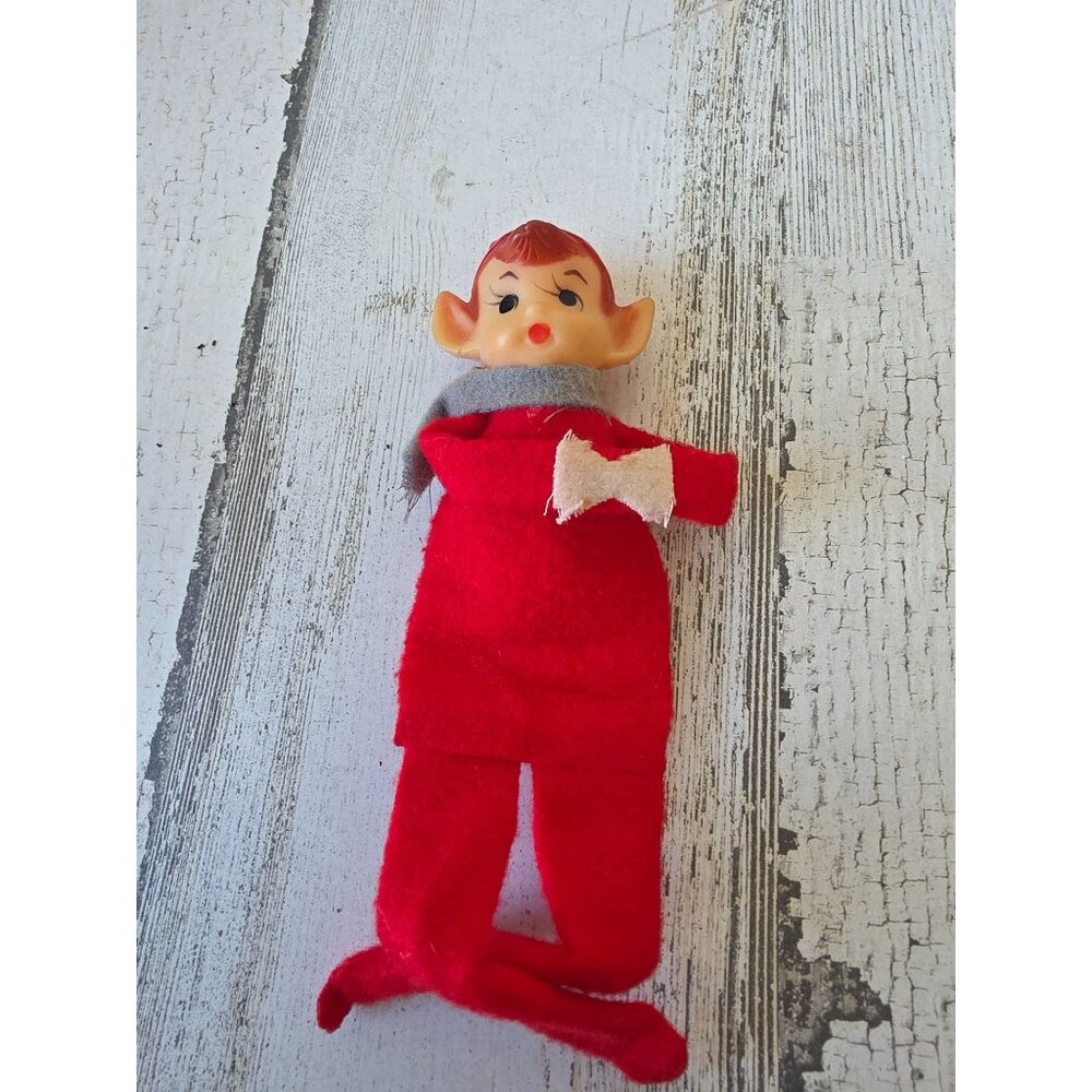 Antique‎ elf felt figurine Xmas